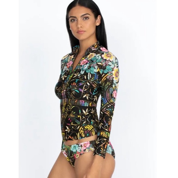 NWT Johnny Was JOY Surf Shirt & Bikini Bottoms [2-Pc] - Picture 6 of 11